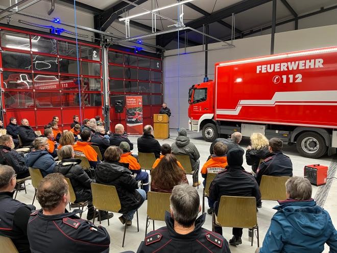 Baufortschritt der neuen Fahrzeughalle