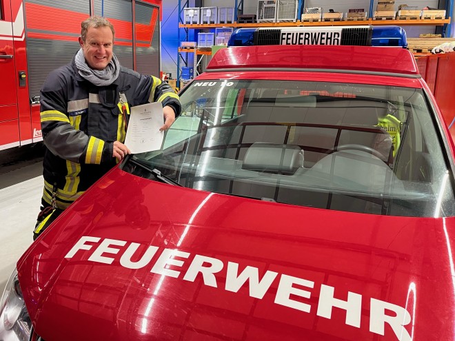 Baufortschritt der neuen Fahrzeughalle