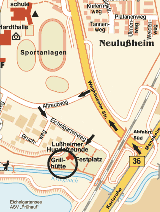 Anfahrtsskizze zur Grillhütte Anfahrtsskizze zur Grillhütte